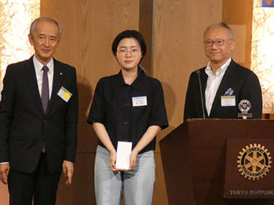 米山奨学生、金秀彬(キムスビン)さん