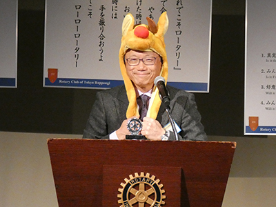 クリスマス夜間例会の様子1